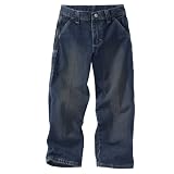 Boys' Wrangler® Dark Wash Loose Fit Carpenter Jeans