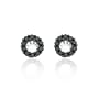 14k White Gold Black Diamond Earring Jackets for 1/2 Carat Stud Earrings (1/3 cttw)