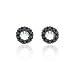 14k White Gold Black Diamond Earring Jackets for 1/2 Carat Stud Earrings (1/3 cttw)