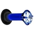 10 Gauge Cz Blue Electro Titanium Tunnel Plug