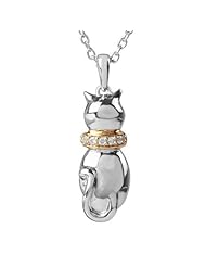 ASPCA TenderVoices Two-Tone Diamond Cat Pendant