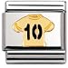 Nomination Composable Classic ITAL. FOOTBALL Edelstahl, Email und 18K-Gold (Trikot 10) 030204
