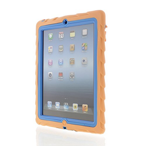 Gumdrop Cases Drop Tech Series Case for Apple iPad 4, iPad 3 and iPad 2, Designer Series - Orange/Blue (DS-IPAD3-ORN-BLU)