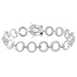Sterling Silver Cubic Zirconia Circles Bracelet