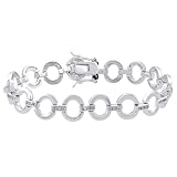 Tressa Sterling Silver Cubic Zirconia Circles Bracelet