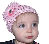 Style Nuvo Baby Toddler Girl Kufi Crocheted Beanie, Hat With Beautiful Flower Boutique Item!