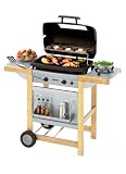 Eigenschaften Campingaz 203912 / Campingaz 203912 Texas¿ Woody Deluxe Holzwagen, ca. 1.800 cm², mit Metallfrontplatte und Seitenkocher