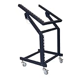 Pyle-Pro PDJSD1 22U Rolling Steel DJ Rack for 19-inch Rack Mount Equipment (Tilting Top Rack, 300lb Capacity)
