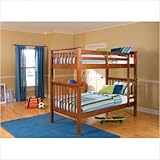 Diamond Twin/Twin Convertible Bunk Bed in Oak