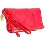 Tommy Hilfiger Fold Over Pouch Clutch Quilt Nylon T