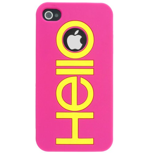 G-Cube PSSH-4P Hello Silicon Case f&uuml;r Apple iPhone 4/4S pink Preisvergleich