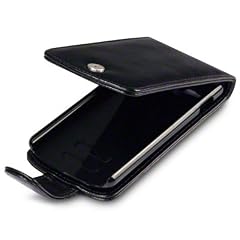 SAMSUNG S8600 WAVE 3 HANDY LEDER TASCHE CASE H�LLE IN SCHWARZ, QUBITS RETAIL VERPACKUNG