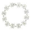 Sterling Silver Delicate Filigree Daisy Link Bracelet