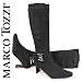 MARCO TOZZI Damen Langschaft Stiefel, Stretch, Zierschliesse, schwarz