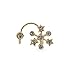 CHOP MALL Fashion Diamond Snowflake Alloy Ear Cuff (Gold) (1 Pc)