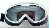 Silver / Black Ski Goggles Smoke Lenses Snowmobile