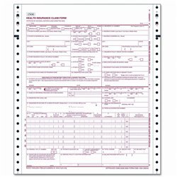 TOPS BUSINESS FORMS CMS 1500 Health Insurance Claim, Lttr, 2-Part, 100 Continuos Form Sets/Pack