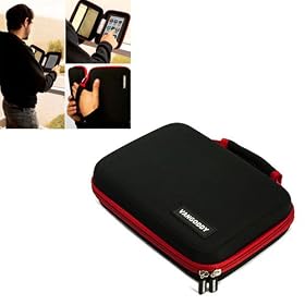 Samsung Galaxy Tab 7.0 Plus Hard Case 16GB & 32GB (Dual Core, Universal Remote, WiFi) Vangoddy Harlin Reinforced Accessories Case with handle & Unique Device Friendly Velcro Usability - RED