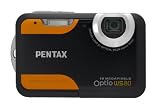 Pentax Optio WS80 Digitalkamera (10 Megapixel, 5-fach opt. Zoom, 6,9 cm (2,7 Zoll) Display, 1.5m wasserdicht, staubdicht) schwarz/orange