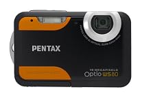 Pentax Optio WS80 Digitalkamera (10 Megapixel, 5-fach opt. Zoom, 6,9 cm (2,7 Zoll) Display, 1.5m wasserdicht, staubdicht) schwarz/orange