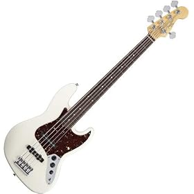 Fender American Standard 5-String Jazz Bass V, Olympic White Rosewood Fretboard