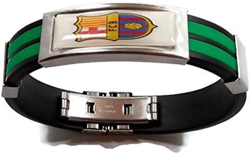 Fashion Friendship Charm Stainless Steel Rubber Silicone Power Slap Bracelets Making for Men Green