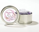 Baby Keepsake: Pink Floral Design Quinceanera Personalized Lavender Scented Potpourri (Set of 20)