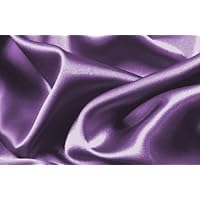 Soft Silky Satin Solid Purple 4pc Deep Pocket Sheet Set for Queen Bed