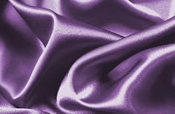 Soft Silky Satin Solid Purple 4pc Deep Pocket Sheet Set for Queen Bed