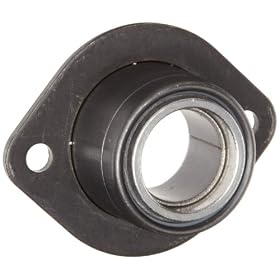 Spyraflo BFM-8M-P Self-Aligning, High Performance Teflon-Bronze Bearing With 2-Bolt Hole, 8 mm Inner-Diameter Steel Flange