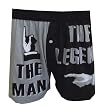 The Man The Legend Gray/Black Boxer Shorts for men