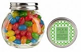 Baby Keepsake: Green Grass Circles Spring Theme Personalized Glass Candy Jar - Unasse (Set of 24)