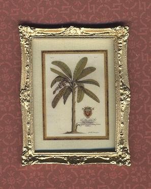 Dollhouse Miniature Framed Print of a Palm Tree Painting