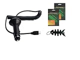 iShoppingdeals - Black Auto Car Charger, Screen Protector, Fishbone Keychain for Amazon Kindle 3 (3rd Generation)