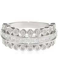Sterling Silver Princess Shape Cubic Zirconia Ring