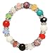 Multi Color Stone Stretch Bracelet title=