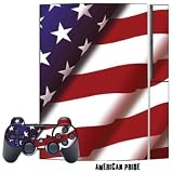 Playstation 3 Skin - System Console Skin and two PS3 Controller Skins - American Pride