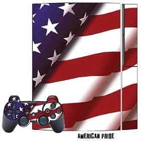 Playstation 3 Skin - System Console Skin and two PS3 Controller Skins - American Pride