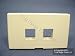 Leviton Ivory Quickport 2-Port Cubicle Wallplate Data Faceplate Fits Herman Miller 49900-HI2