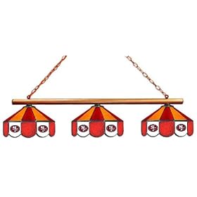 San Francisco 49ers 3pc SWAG STAINED GLASS POOL BILLIARD TABLE LAMP LIGHT