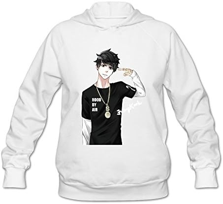 Shaningway Women's BTS Bangtan Boys Jungkook Hooded Sweatshirts White