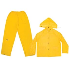 CLC Rain Wear R106L .10MM 3-Piece PVC Rain Suit - Large by Custom Leathercraft