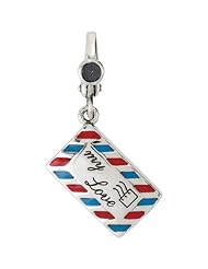 Sterling Silver Enamel Love Letter Envelope Charm Dangle