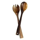 Beautiful Dark Wood Salad Server Set
