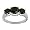 14k White Gold Black Diamond 3-Stone Ring (3 cttw), Size 5