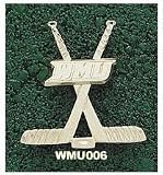 Western Michigan Broncos WMU Hockey Sticks Pendant - 14KT Gold Jewelry