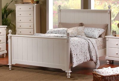 875 Series Panel Bed Size King Finish White Armida J Doylet