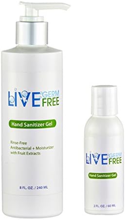Antibacterial Hand Sanitizer Gel Travel Pack 8 fl oz+ 2 fl oz
