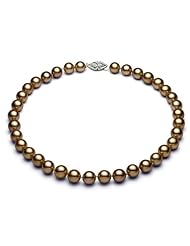 PremiumPearl 10-12mm ChocolateTahitian Pearl Necklace AA+ Quality