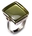 Sterling Silver Caribbean Amber Square Crown Cut Ring